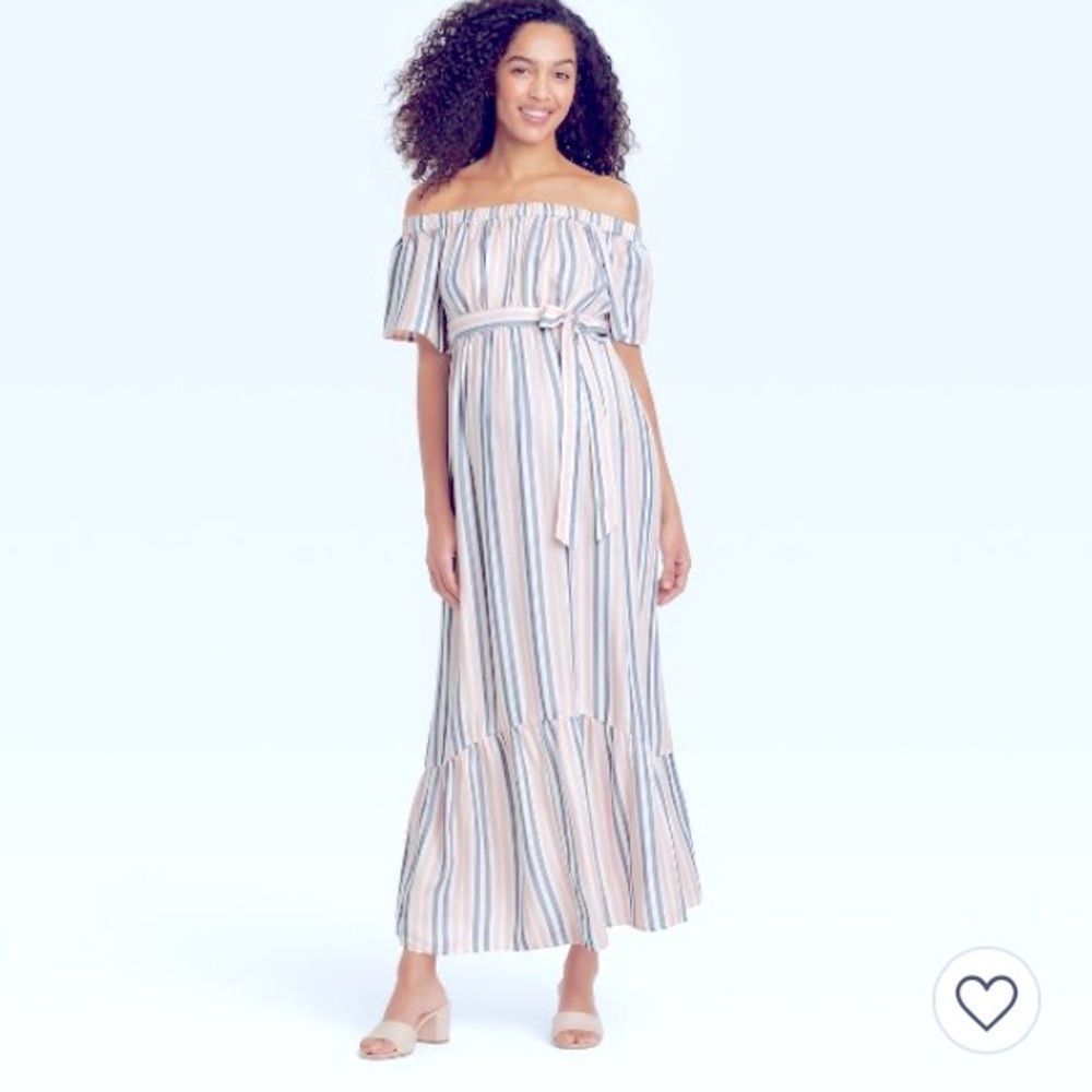 Isabel Maternity by Ingrid & Isabel Maxi Dress Off The Shoulder Size Small